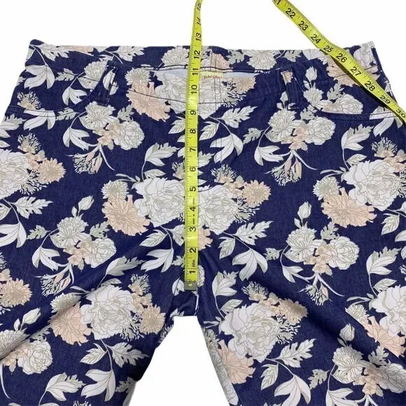 FADED Glory Floral Cropped Trousers 16-18 - Picture 4 of 11